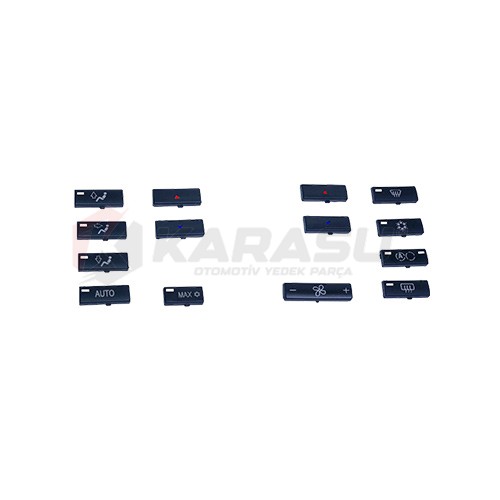 X5 E53 E39 KLİMA KONTROL DÜĞME SETİ 14 PARÇA                                    