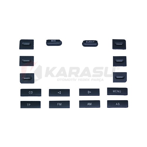GOLF MK5 JETTA TİGUAN TOURAN TOUAREG CADDY EOS PASSAT RADYO DÜĞME TAKIM         